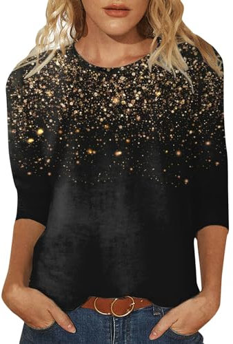 Silvester Outfit Damen Pailletten Oberteil Weiß Elegant Sexy Festliche Blusen Modern Casual mit Glitzer Glitzer Shirt Glitzer Oberteile Winter Große Größen Langarm Tunika Festliche Blusenshirt