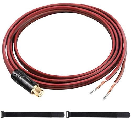 MKBKLLJY 1Pcs RCA Female Plug to Bare Wire Speaker Cable 3FT 16AWG Positive Red Wire Marking Pure Copper Shell Gold Plated Plug Corrosion Resistance with Cable Ties for Direct Connect Speakers