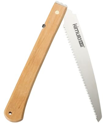Kimura Samurai 8” Pruning Saw, [Made in Japan] - Japanese Hi-Carbon Steel, Ergonomic Japanese Oak Handle, Hanging Loop for Storage, Lightweight for Tree Pruning,Camping, Camping, Plastics & More