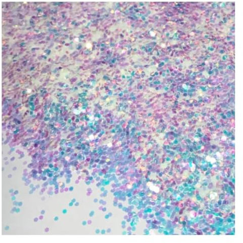 Iridescent White Chunky Glitter 10g 50g 100g Holographic 1mm Resin Craft Cosmetic Nail for Art Body AB Sparkly Shimmer Festival Beauty Christmas Face Paint Sequin Cards Winter Wonderland (10G)