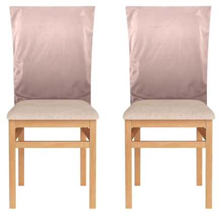 Chair Slipcover Set for Retro Dining Chairs Chair Covers for Living Room Set of 6 Soft Dining Table Chair Covers Rose Gold Gradient