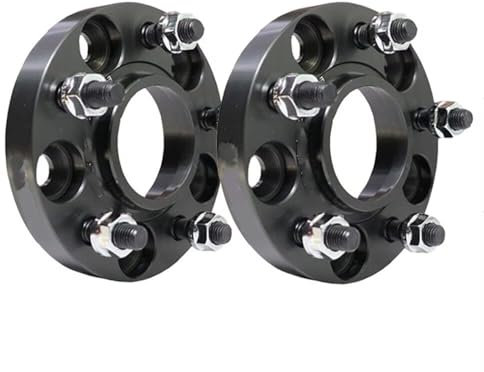 Distanzscheiben Set Für Hyundai Für Alcazar Für AvanteN Für Azera Für Creta Für Grand Für Elantra N/i20N/i30N/i30 2 Stück 5x114,3 67,1mm Rad Spacer Spurverbreiterungen(Black 25mm)