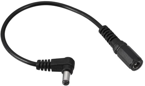 MACHSWON 5.5mm x 2.1mm 90 Degree Right Angle DC Power Male Plug Jack to Bare Wire Open End Pigtail Power Cable Repair for Camera CCTV 0.2m Pack of 2