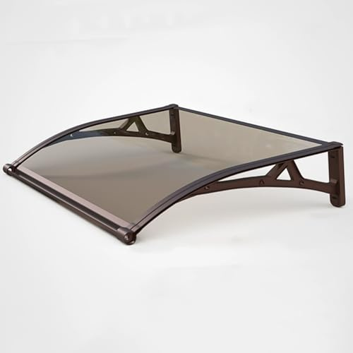 Auvent de Porte Et Fenêtres Extérieure, Marquise Porte D'entree, Plaque Polycarbonate, Toit Abri Protection Contre La Pluie Et UV -Fenêtre/Toit/Terrasse/Carport 80 100 120 150 cm(60 * 320cm)
