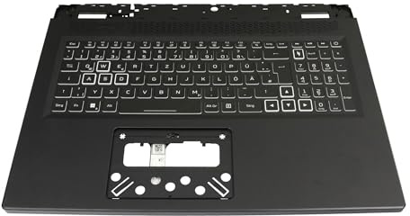 Acer 6B.QK5N7.011 Original Tastatur inkl. Topcase DE (deutsch) schwarz/weiß | mit Backlight für Nitro 17 (AN17-41), Nitro 17 (AN17-51)