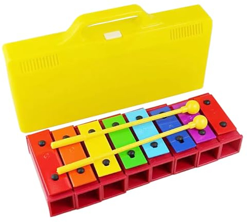 Xylophone für Kinder, Metalltasten, Percussion Musikinstrumente | Xylophone Tuned Music Teaching Aids | Für Home School Preschool Travel Practice Performance Birthday Urlaub