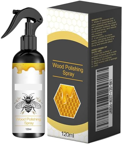 Bienenwachs Möbelpolitur Holz,Bienenwachsspray für Möbel,Natürliches Mikromolekularisiertes Bienenwachsspray,Bienenwachs Spray,Natural Micro Molecularized Beeswax Spray,Möbelpflege Bienenwachs,120 ml