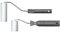 Marabu Farbroller-Set, 2er Set Schaumstoffrollen in 5 cm und 10 cm, mit Metallbügel und Kunststoffgriff, zum Schablonieren und Malen, 0290000000002