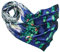 Prettystern Damen 160cm Kunstdrucke Seidenmalerei Handgerollt blau Seidenschal Claude Monet - Seerosen/Water Lilies P538
