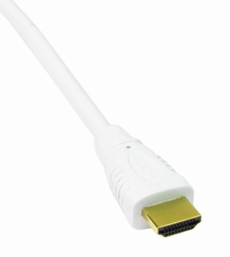 World of Data 10m WHITE HDMI v1.4 Cable with Ethernet - 3D - 4K x 2K Resolution (Full HD & Beyond) - v1.4 (The Latest) - Audio & Video - 24k gold Plated - Type A Male to Type A Male