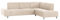 Coolnezz 24921-263-1645216 2,5 Sitzer Ecksofa rechts Mia, Flachgewebe, creme