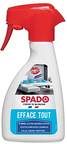 SPADO - Efface Tout - Produit Nettoyant pour Salissures Fortes (Toutes Surfaces Lavables) - Formule Sans Ammoniaque - Fabrication Française - Flacon Spray 250 ml