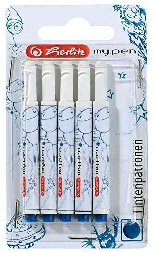 Universalpatrone my.pen blau, 4er Pack, 4 x 5, Füllhalter