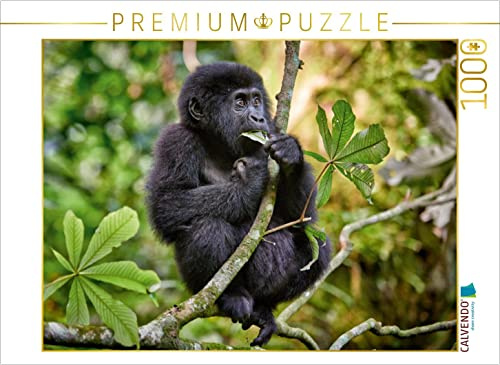 CALVENDO Puzzle süsser Kleiner Berggorilla | 1000 Teile Lege-Größe 64 x 48 cm Foto-Puzzle für glückliche Stunden