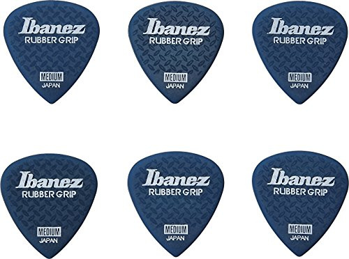 Ibanez PPA16MRG Wizard Series, Rubber Grip Picks 6 Pack 0.8mm (PPA16MRGDB)