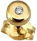 Herrenohrring Gold 585 Brillant 0.01 ct. Stecker Ohrring für Herren Ohrstecker