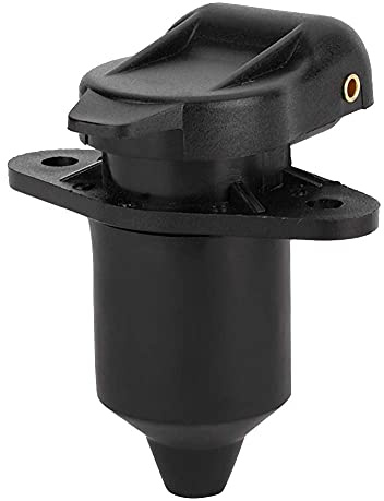 3 Pin Anhänger Steckdose, Trailer Adapter, Trailer Adapter Kunststoff 3-poliger Adapter für die Verkabelung der Anhängersteckdose für Anhänger und Auto Schwarzer