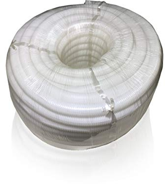 Corrugated Conduit Split Plastic Flexible Cable Tidy Solution Tube Trunking (6mm-100m, White)
