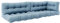 Vicco Palettenkissen Set Flocken, Outdoor Kissen, Eisblau, 5 Teile