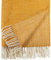cawa Plaids&Co Extralange Creme-ockergelbe Wolldecke 'Brita' aus Reiner Neuseeland Wolle 140x220cm