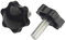 ANSIEDIO M10 Sternschraube Sterngriff Handknob Sternform Schrauben auf Knopf für Werkzeugmaschine, M10×25mm,5 pcs