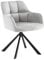 Wahson Sessel Samt Schreibtischstuhl Drehstuhl ohne Rollen Modern Polsterstuhl für Home Office/Schlafzimmer/Wohnzimmer (Lehnstuhl,Grau)
