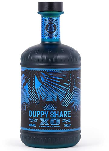 The Duppy Share XO Rum - Golden Rum 70cl (ABV 40%) | Beautiful Blend of Aged Rums | Redefining the XO Rum Category | A Barbados Rum to Enjoy Neat or in an Old Fashioned Cocktail