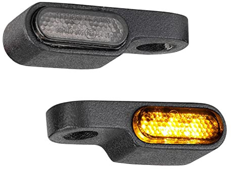 ToXx Motorrad LED Mini Blinker Custom Short für Lenker Armatur Gabel Schwinge e-geprüft universal für 12V (Custom Short, 1 Paar)