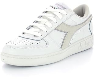 Diadora Magic Basket Low Leather Wn, Scarpe da Ginnastica Donna, White/Lilac Marble, 39 EU