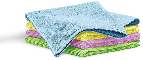 Blaumann Set 4 Paños de Cocina Microfibra, Juego de Bayetas Suaves para Secar, Super Absorbentes, Grandes XL 34x30cm, Toallas para Limpieza Cocina, Coche, Cristales, Baño, Reutilizables, Multicolor
