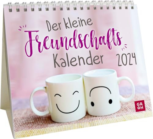 Mini-Kalender 2024: Der kleine Freundschaftskalender: Kleiner Tischkalender zum Aufstellen mit Monatskalendarium und Platz für Notizen
