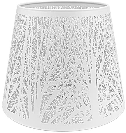FERCAISH Moderner Lampenschirm im europäischen Stil, königlicher Stil, Aluminium-Metall-Gravur, Wald-Lampenschirm, Küche und Esszimmer, Kronleuchter und Wandlampen