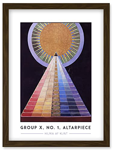Wee Blue Coo Hilma Af Klint Group X, No. 1, Altarpiece Abstract Painting Artwork Framed Wall Art Print A4