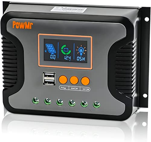PowMr 80A Solar Laderegler 12V 24V 36V 48V Solar Charge Controller Auto Parameter Einstellbar Max PV-Eingangsleistung 960W/12V, 1920W/24V, 2880W/36V, 3840W/48V.…