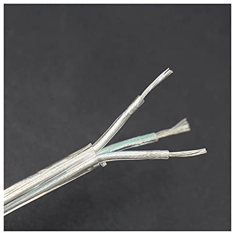 ELTOX Elektrische Leitungen,Kabel Transparentes elektrisches Draht PVC Clear Rundkabel 2 Kern 3 Kern 0,75 mm2 Netzkabel für Lichtkabel Schlauchleitung,Litzenkabel (Color : 3 Core Round, Size : 20m)