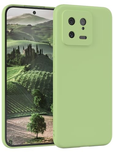 EAZY CASE - Silikonhülle für Xiaomi 13 Hülle Silikon Case Grün weich stoßfeste Handyhülle Schutzhülle mit Kameraschutz Dünn Premium Schutz Cover TPU Phone Bumper in Pastell Hellgrün Matt