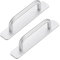 Funnytek 2 tiradores autoadhesivos para muebles, tiradores de aluminio para armario, cocina, puerta corredera, puerta de balcón, 148 mm, color plateado