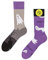 Dedoles Calzini Unisex Donna Uomo & Bambini Calze Cotone con tanti Design divertenti sinistra destra diversi, colore: Viola, disegno: Cimitero infestato, taglia: 39-42