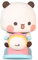 Asslye Bubu Dudu Wackelfigur, Panda-Bär Kawaii Auto Deko Ornament, Sammlerstück Tischdekoration, Niedlicher Spielzeug Geschenk für Kinder Mädchen Jungen, Büro Desktop Zimmer Dekoration
