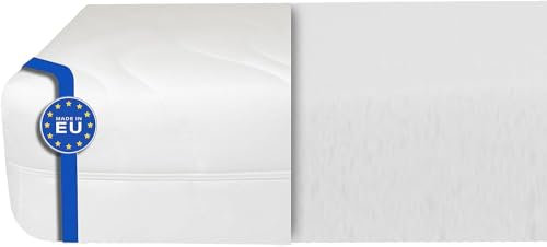 Katex Matratze Komfortschaum Kaltschaummatratze - 13 cm hoch - Öko-Tex Zertifiziert H3 - Rollmatratze 120x200cm Weiße Wasserschaummatratze mit Mittel Fest Härtegrad und Enges Oberteil