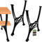 KOTARBAU® 2 x Pied de Table de Jardin Noir 740x510 mm Aluminium