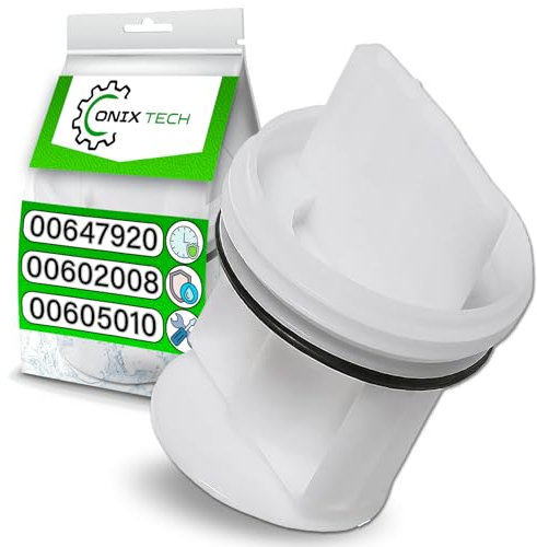 Flusensieb Waschmaschine mit dem Originalcode 00647920 00602008 00605010 für Bosch für Siemens für Balay für Constructa für Neff - Garantie 5 Jahre - ONIX TECH
