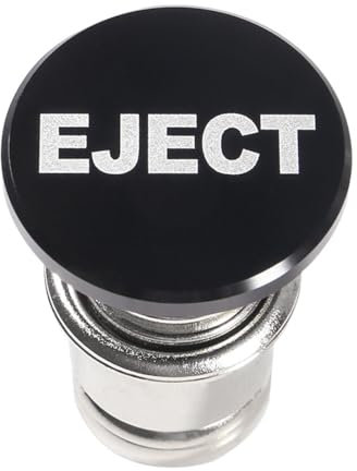 Adunsiaoto Abdeckung Für Zigarettenanzünder Staubdichte Abdeckung, 12V Stromquelle Zigarettenanzünder-Buchse, Fahrzeug Motorrad Zigarettenanzünder Buchse(Schwarz EJECT)