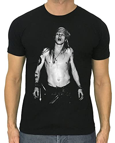 Axl Rose t-Shirt Young Shirtless Concert Cotton Black
