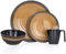 Set di stoviglie da campeggio, 1 persona, 4 pezzi, in melamina, set da picnic | stoviglie da campeggio Stone Curry Design