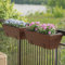 Somanki Pflanzkübel mit Haken 2 STK. Braun Poly Rattan, Blumentopf Gross, Blumenkasten Balkon, übertopf, Pflanzkasten, Flowerpot, Kräuterbeet Für Die Küche, Vertikalbeet - 366399