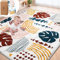 YBIKE Baby Spielmatte, 180x150cm Faltbare Große rutschfeste Dicke Baby Krabbelmatte, Tragbare Weiche wasserdichte Bauchzeitmatte, Waschbare Aktivitätsmatte für Kinder (Boho Blätter)
