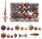 vidaXL Weihnachtskugeln 98 STK. Braun Ø3/4/6 cm, Weihnachtsbaumkugel, Christbaumkugel, Weihnachtsbaumdekoration, Kugel, Xmas Kugel, Christbaumschmuck