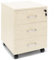 Marvin Cassettiera Ufficio In Legno Chiave Sicurezza Con Ruote Per Scrivania Tavolo 3 Cassetti Ripiani (Beige)