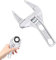 Vierone 1 PCS Adjustable Spanner Wrench 6-68 mm Opening Wide jaw Adjustable Spanner with Short Handle Ultra-Thin Adjustable Wrench Tap Plumbing Basin Wrench Hand Tools for Bathroom Washbasin